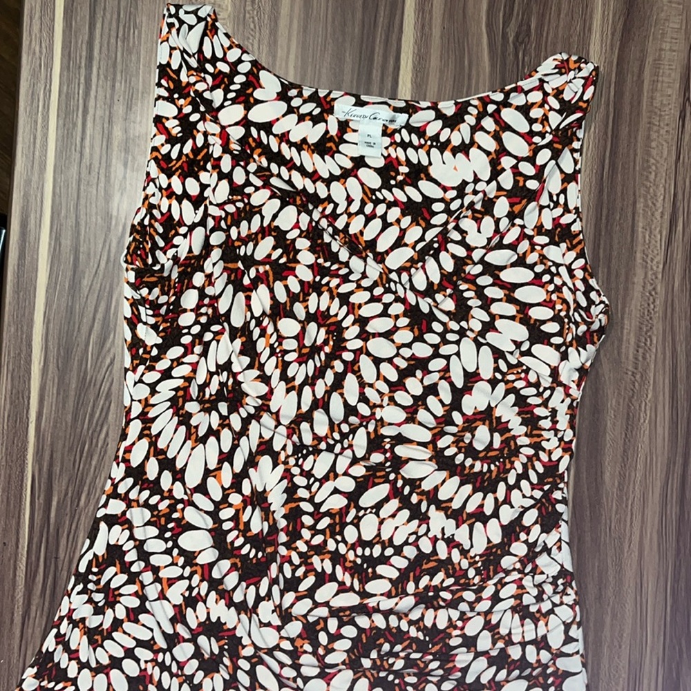 Kenneth Cole ruched mock wrap tank top - Picture 4 of 8